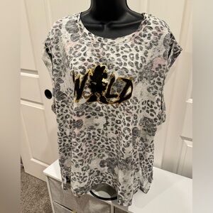 Disney Wild Leopard Print Women's Tee - Black, Gray, Pink, Gold
